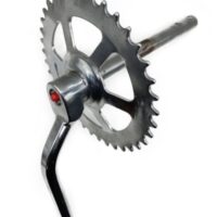 KURBEL MIT TRETWELLE / TRETKURBELACHSE - 37 Zähne - PUCH MAXI L + S (NOS)