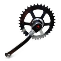 KURBEL MIT TRETWELLE / TRETKURBELACHSE - 37 Zähne - PUCH MAXI L + S (NOS) – Bild 4