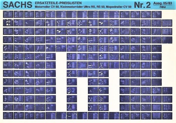 SACHS CV80 + ULTRA RS, RS50, CV50 – 5/83 – Original Microfiche – Folie