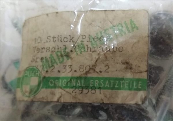 Heckdeckel/Werkzeugdeckel- Verschlussschraube - PUCH Cobra GT+GTS+GTL (1. Modell) - NOS – Bild 2