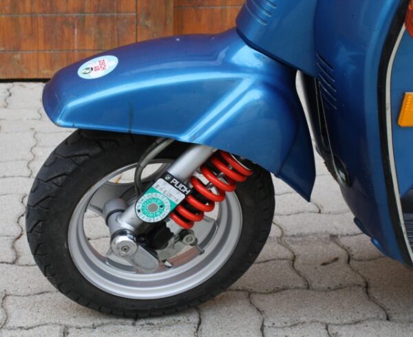 FEDERBEIN / FEDERSTREBE - vorne komplett – PUCH Lido SL 50 + SE 80  / SUZUKI CS 50+ CS 80