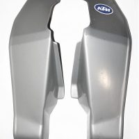 KTM Beinschilder links/rechts - Kunststoff - silber - Neuteile (NOS)