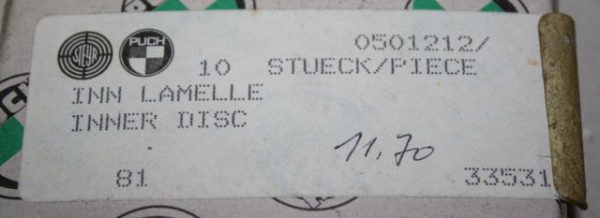 INNENLAMELLE KUPPLUNG – PUCH MS 50 (NOS) – Bild 2
