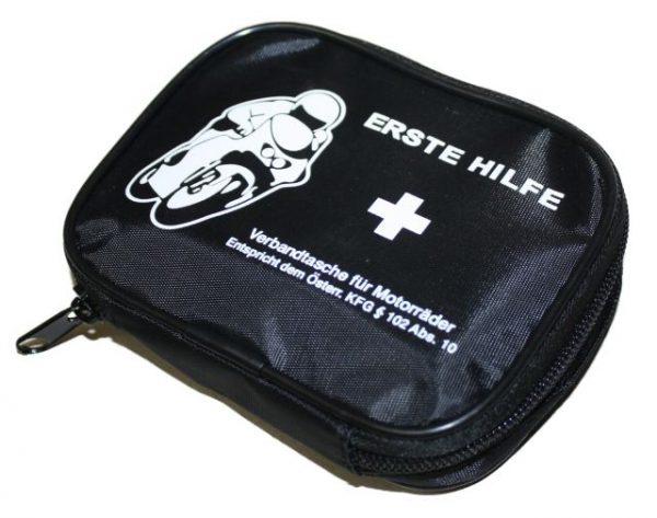 Verbandstasche - APOTHEKE - MOTORRAD / KLEINMOTORRAD / MOPED / MOFA / MOPED-ROLLER - 140 x 100 x 35mm - ohne Ablaufdatum !! – Bild 2