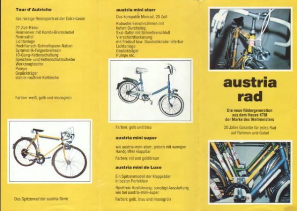 KTM-FAHRRÄDER-PROSPEKT - 1970er Jahre - Ungebraucht aus Händlerbeständen !! – Bild 3