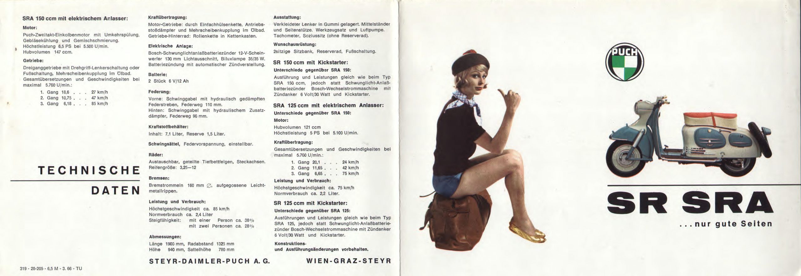 PUCH SR-SRA - Original Prospekt - Ungebraucht aus Händlerbeständen !! – Bild 3