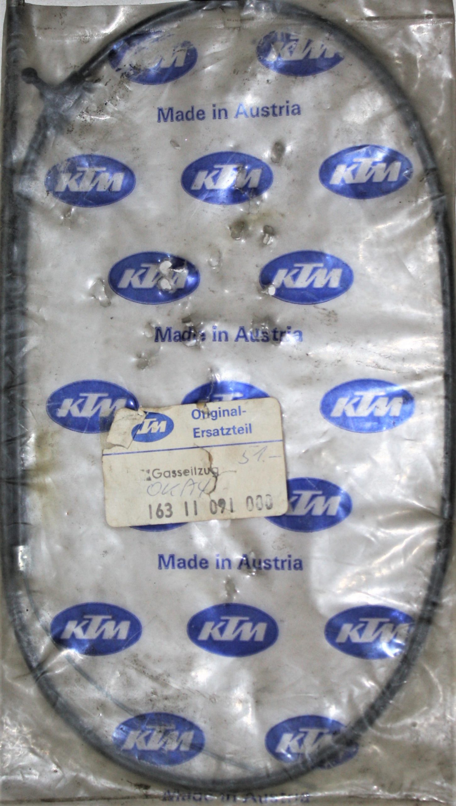 KTM OKAY – Gasseil – Original KTM Ersatzteil – schwarz