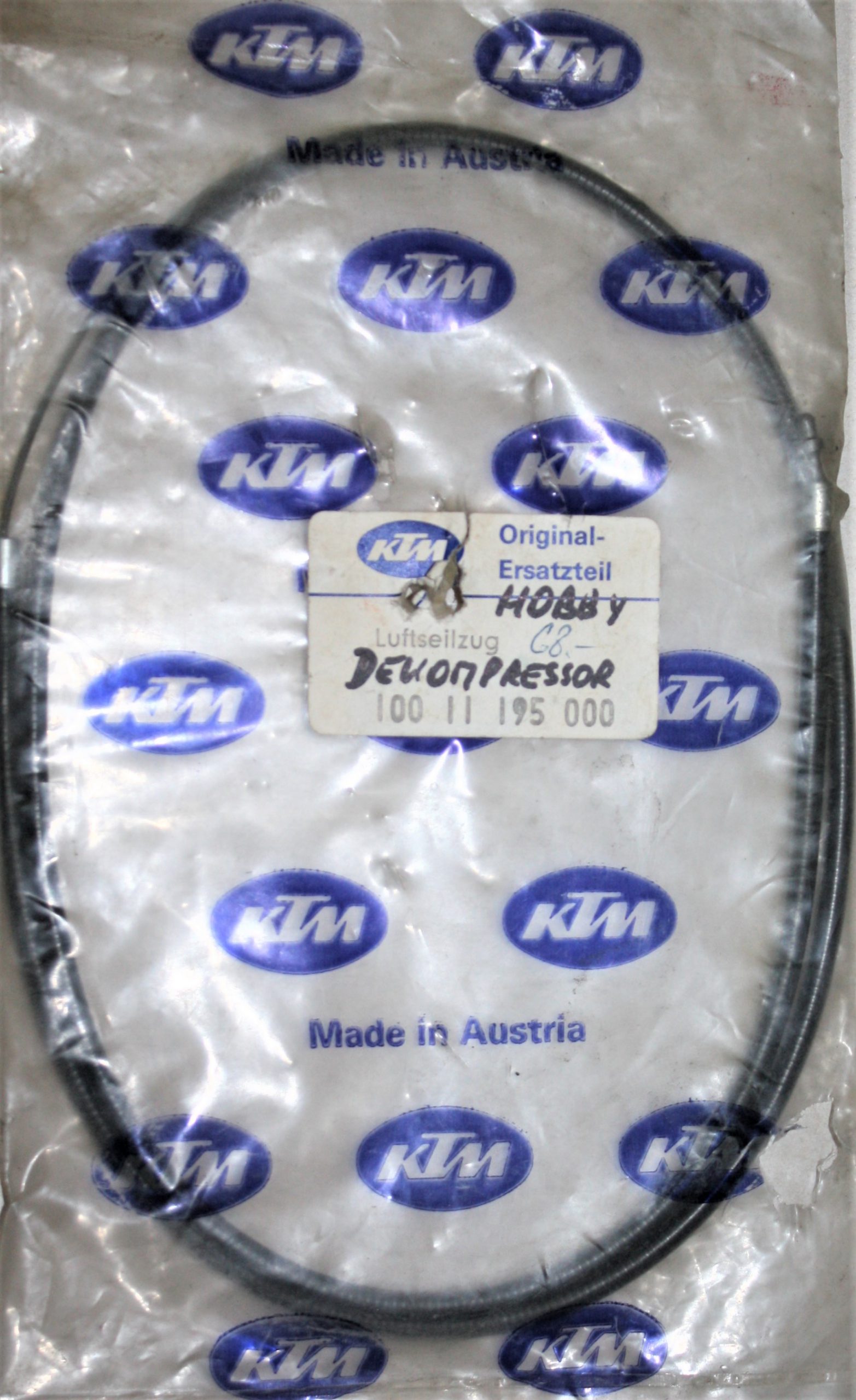 KTM HOBBY – Original KTM Ersatzteil – Dekompressorzug – schwarz