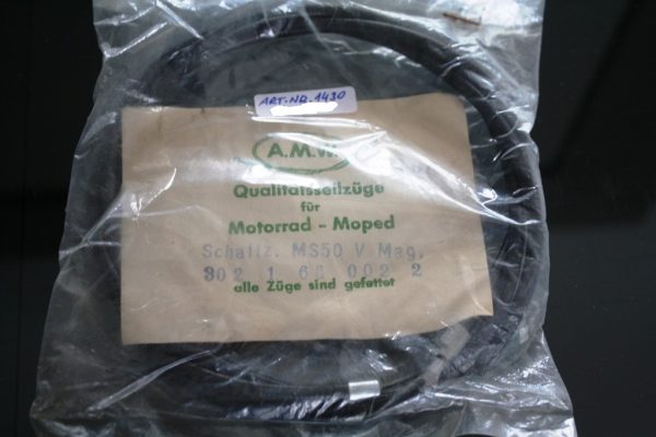 PUCH MS 50V (höherer Lenker) - Original AMW Ersatzteil - Schaltzug - schwarz (NOS)
