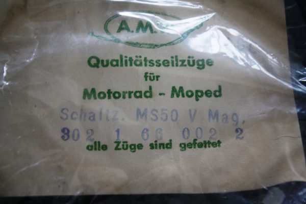 PUCH MS 50V (höherer Lenker) - Original AMW Ersatzteil - Schaltzug - schwarz (NOS) – Bild 2