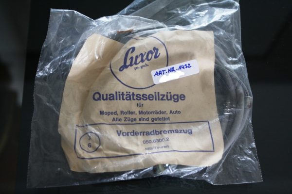 PUCH MS 50 TOUREN  - Original LUXOR Ersatzteil - Bremszug vorne - grau (NOS)