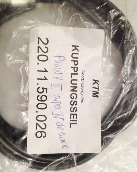 KTM Ponny II Super IV de Luxe - Original KTM Ersatzteil - Kupplungsseil - schwarz – Bild 3