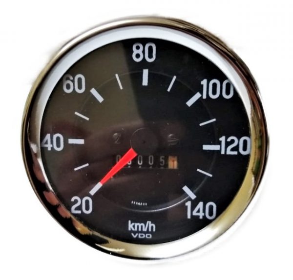 VDO Tacho 0- 140 km/h – chrom – komplett neu überholt – Ø 60 mm