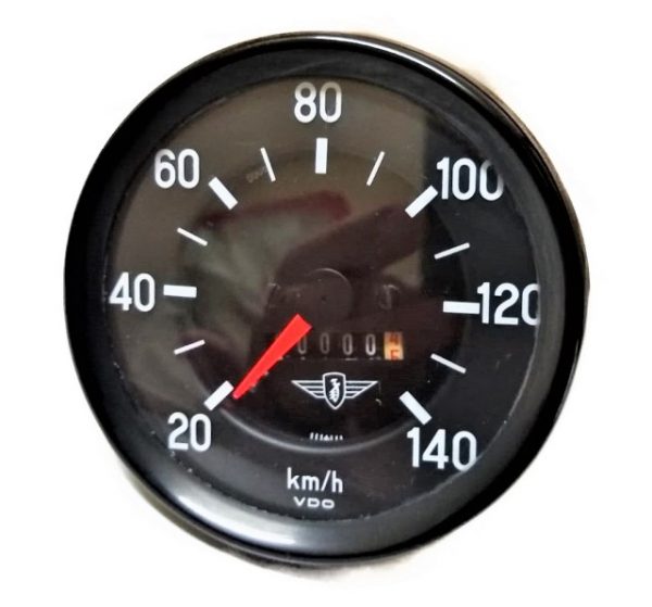 VDO Tacho 0- 140 km/h – ZÜNDAPP - schwarz – komplett neu überholt – Ø 60 mm