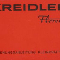 KREIDLER FLORETT - Kleinkraftrad – Bedienungsanleitung ( Original ) – RARITÄT