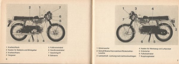 KREIDLER FLORETT - Kleinkraftrad – Bedienungsanleitung ( Original ) – RARITÄT – Bild 2
