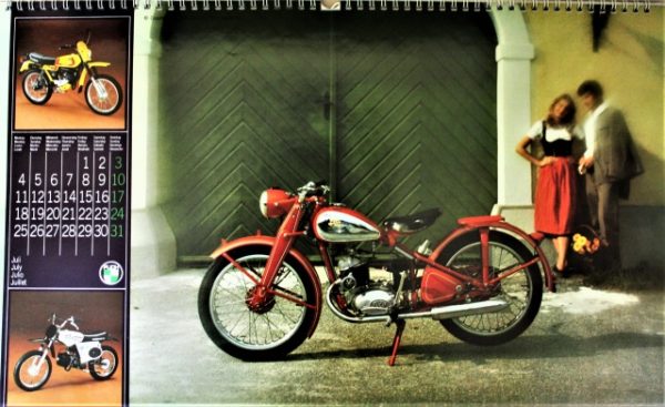STEYR DAIMLER PUCH - Motorrad und Moped - Wand-Kalender - Original von 1983 - mit vielen Abbildungen - sehr guter Zustand - SEHR RAR !! – Bild 8