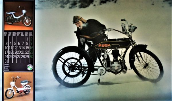 STEYR DAIMLER PUCH - Motorrad und Moped - Wand-Kalender - Original von 1983 - mit vielen Abbildungen - sehr guter Zustand - SEHR RAR !! – Bild 2