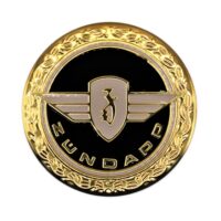 ZÜNDAPP -Tankemblem – gold / schwarz – aus Blech – Zündapp Modelle ab 1975