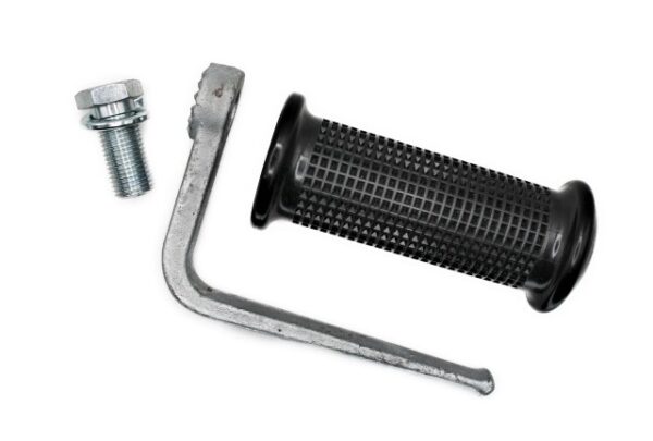 FUSSRASTER vorne komplett (1 Stück) – inklusive FUSSRASTERGUMMI, Schraube und Federring – PUCH MC 50 / M 50 / VZ 50