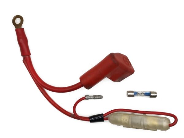 Batteriepol Plus-Leitung inklusive 15 A Sicherung – PUCH LIDO 125 CD / SUZUKI CS 125 – NEUTEIL (NOS)
