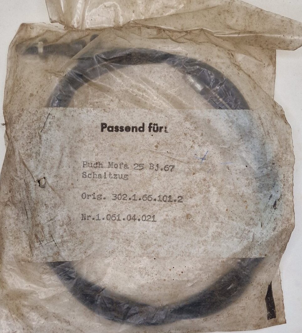 Puch Mofa 25 BJ. 67 - Schalseil – schwarz (NOS)